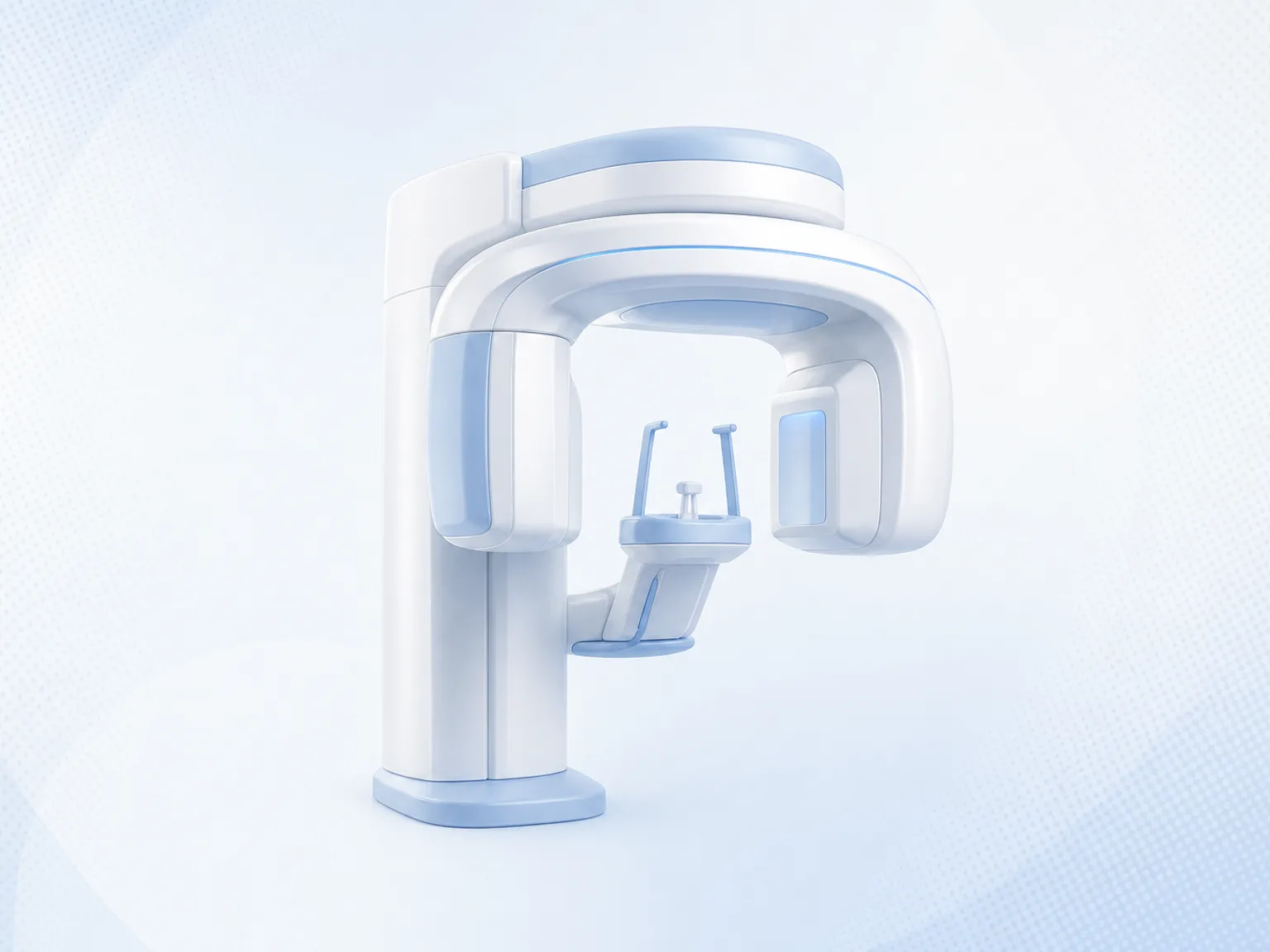 3D CT 스캐너를 형상화한 입체 오브젝트 이미지